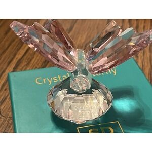SIMON DESIGN Pink Crystal  BUTTERFLY FIGURINE Mint